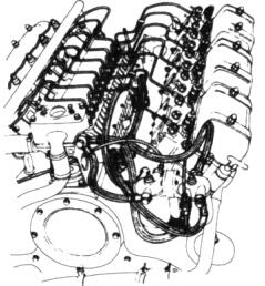 12缸V形柴油機(jī)燃油系統(tǒng)